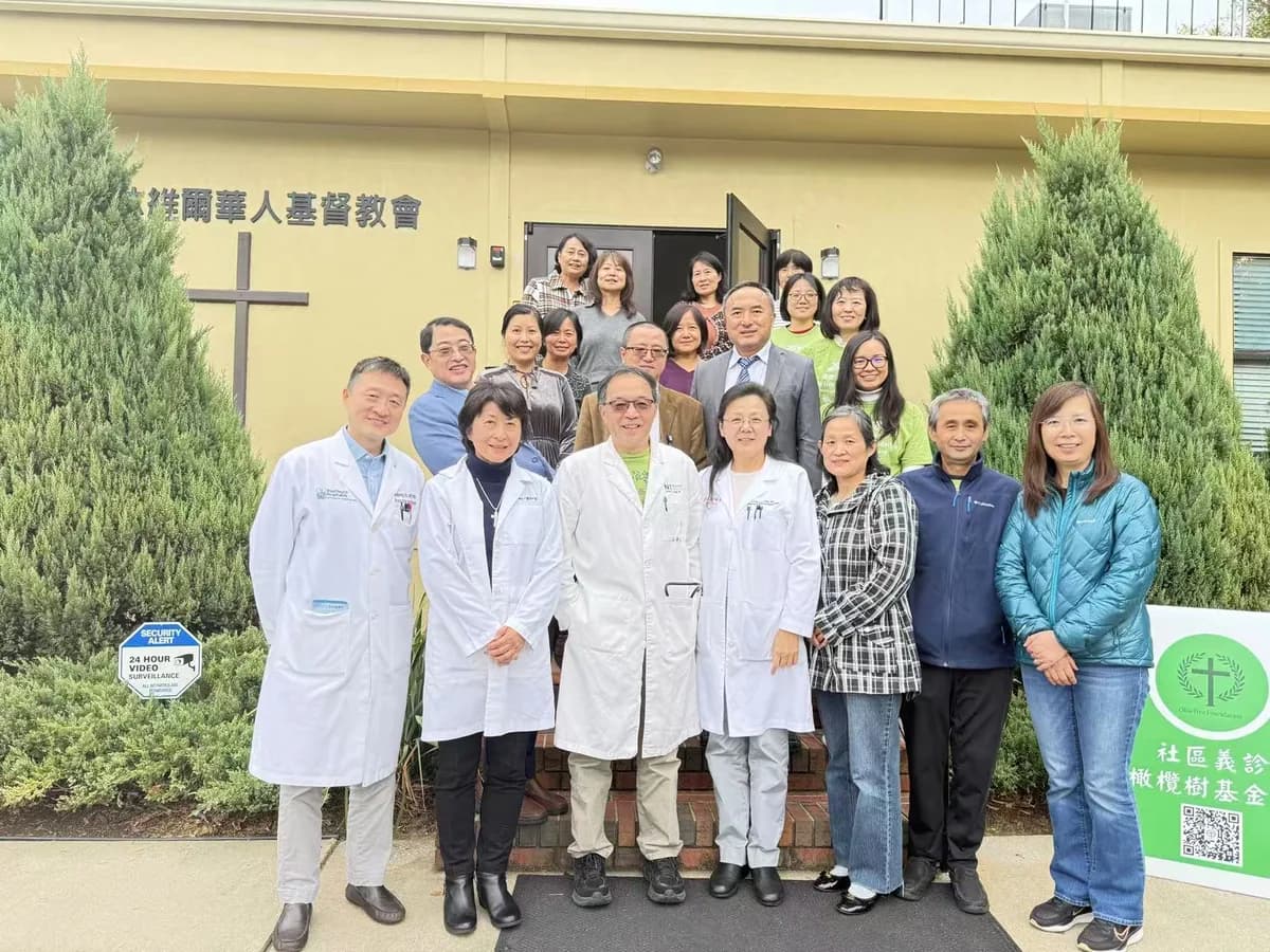 CCHPA healthcare professionals and community volunteers gathered outside a community venue